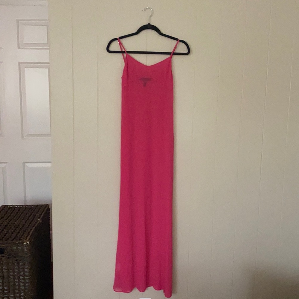 BCBG Max Azria Deanne Sheer Maxi Dress